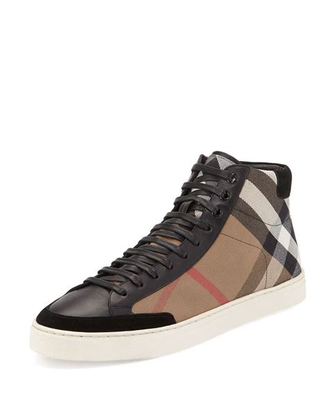 men black burberry shoes|Burberry shoes men high top.